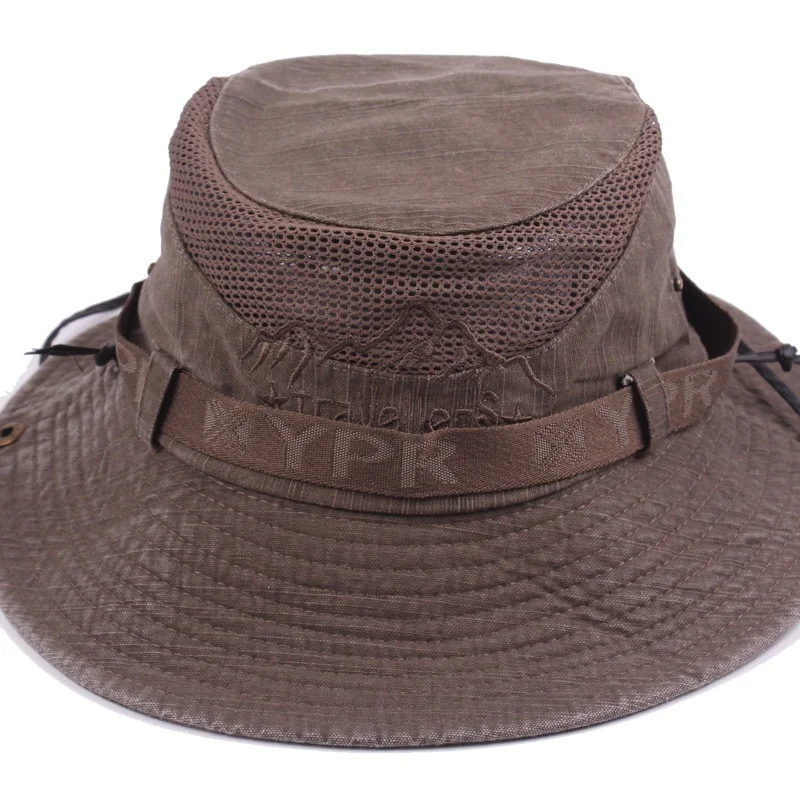 

Men's Cap Summer Mesh Breathable Retro 100% Cotton Bucket Hat Panama Jungle Fishing Hats Novelty Dad's Beach Cap women hat