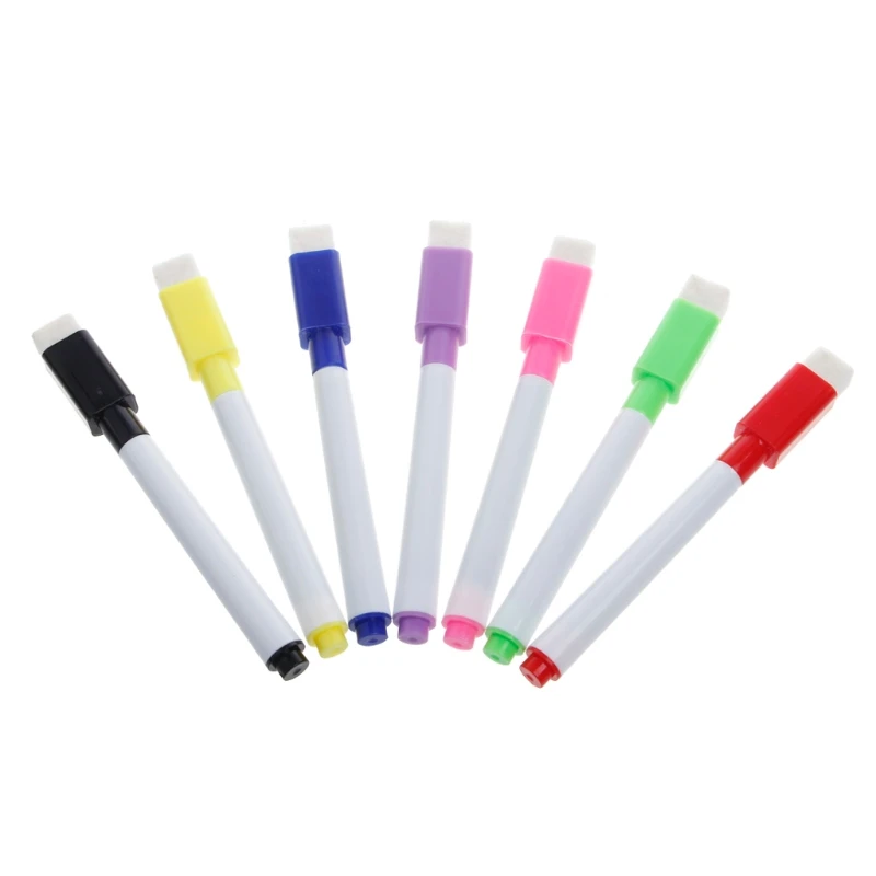 L21B 5Pcs Whiteboard Pen Erasable Dry White Board Markers Black Ink Fine Size Nip |