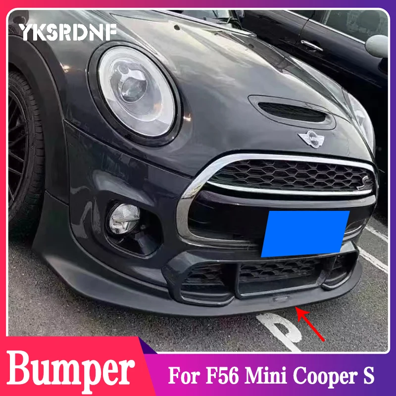 

For F56 Mini Cooper S 2PCS DAG Car Body Kit Spoiler Duck Lip Guard Cover Carbon Front Bumper Lip Splitter (JCW Front Only)