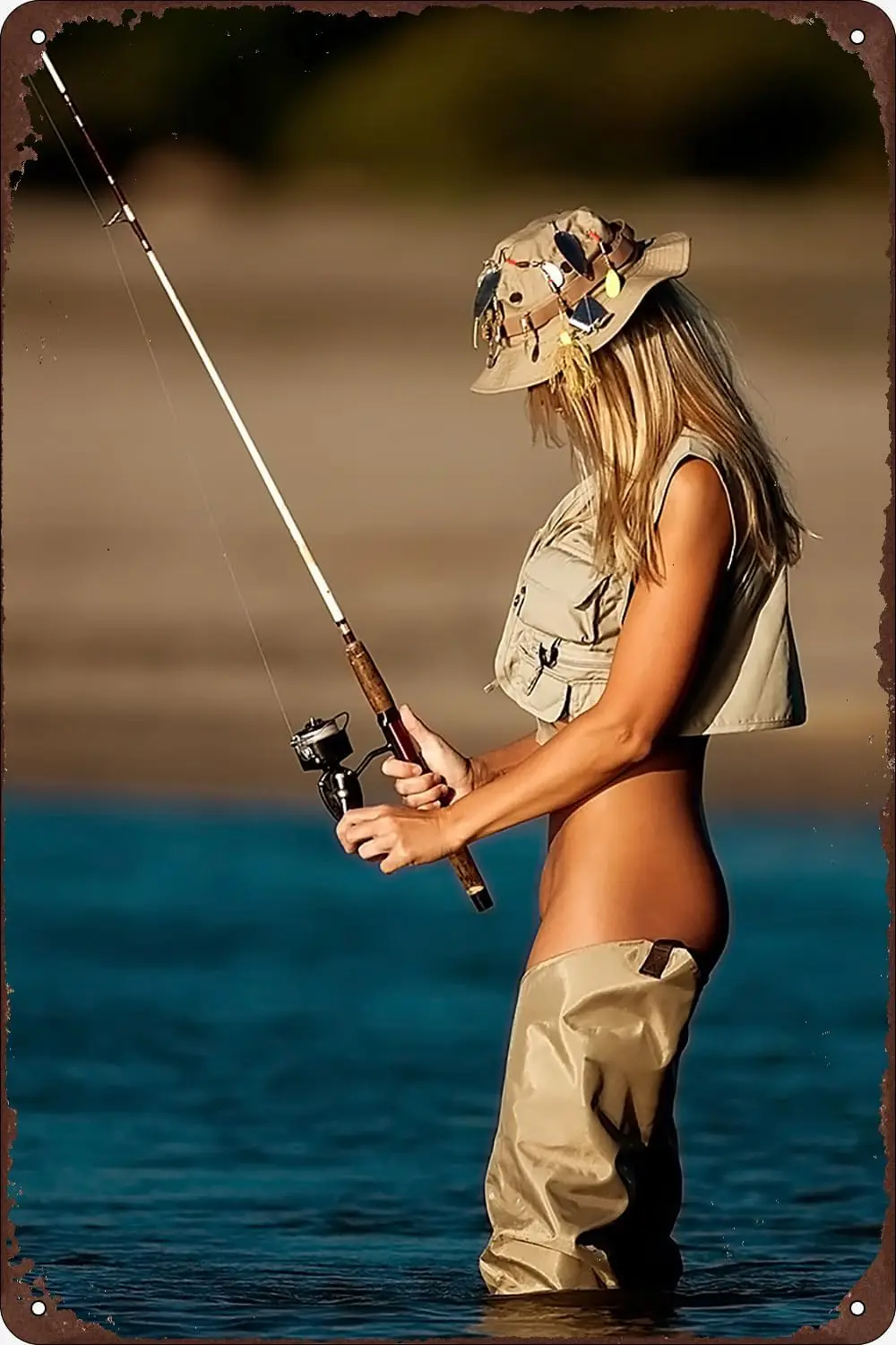 

Металлическая вывеска Pin Up Girl