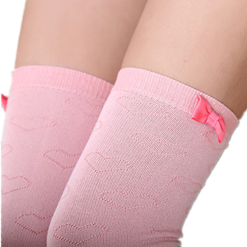 Pink Bow Patchwork School Female Knee Socks Embroidery Women's Stockings Kawaii Campus  Long Socks Cute Girl Thigh High Stocking