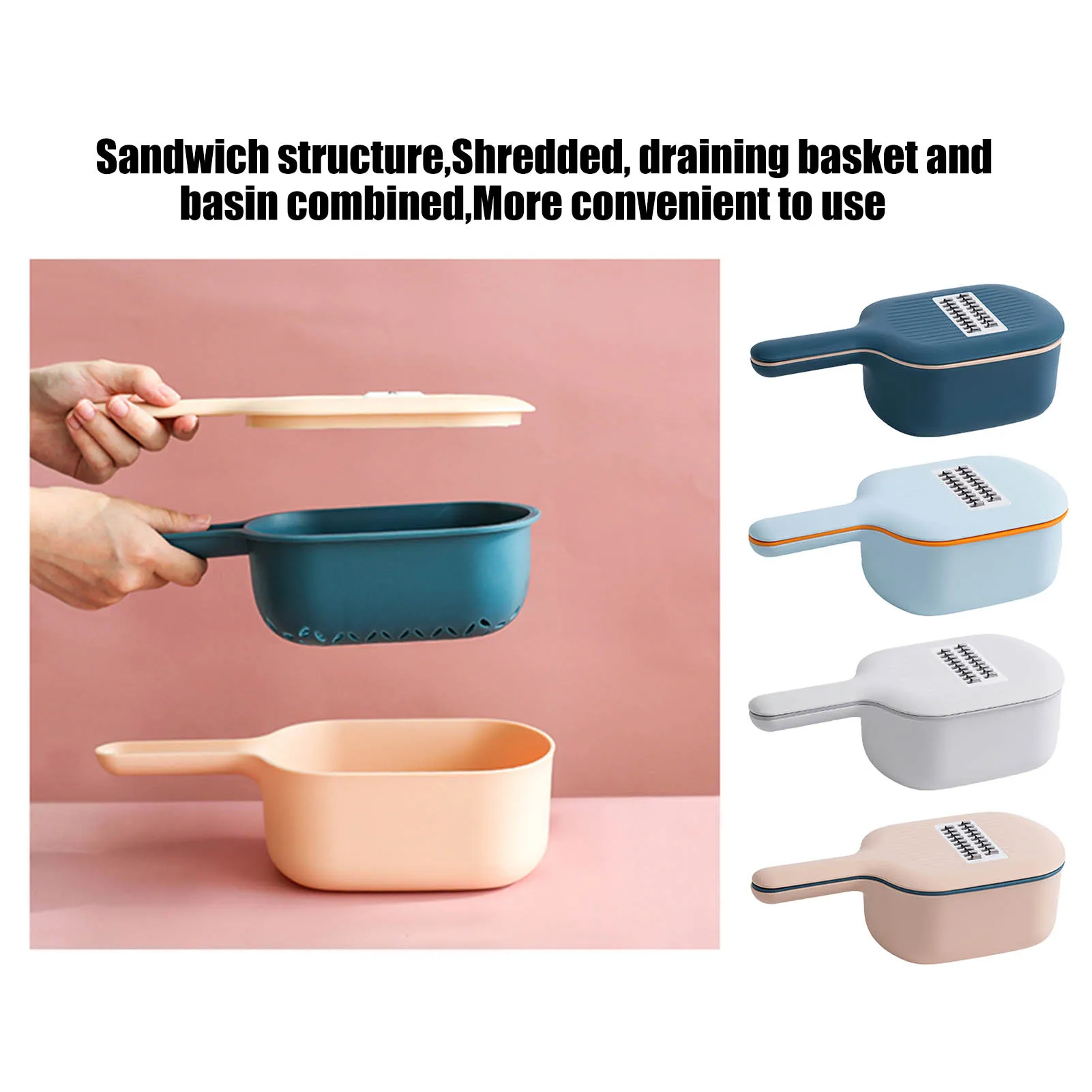 

4 In 1 Multi Cutter Food Slicer Mandoline Slicer For Kitchen Vegetable Carrot Shredder Grater Manual Veggie Slicer Kitchen Tool