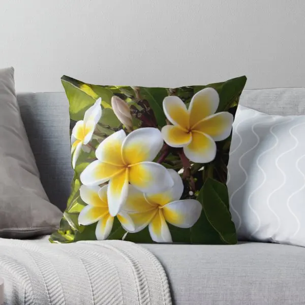 

Frangipani Blossoms Printing Throw Pillow Cover Decor Fashion Hotel Throw Cushion Car Comfort Office Pillows not include