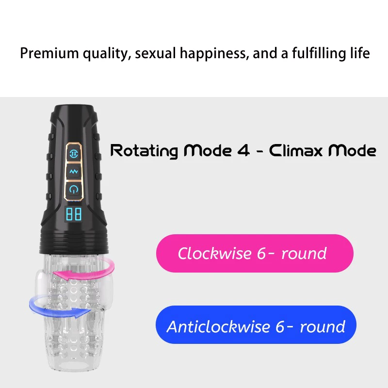 Вращающийся телескопический мужской мастурбатор для проникновения чашка