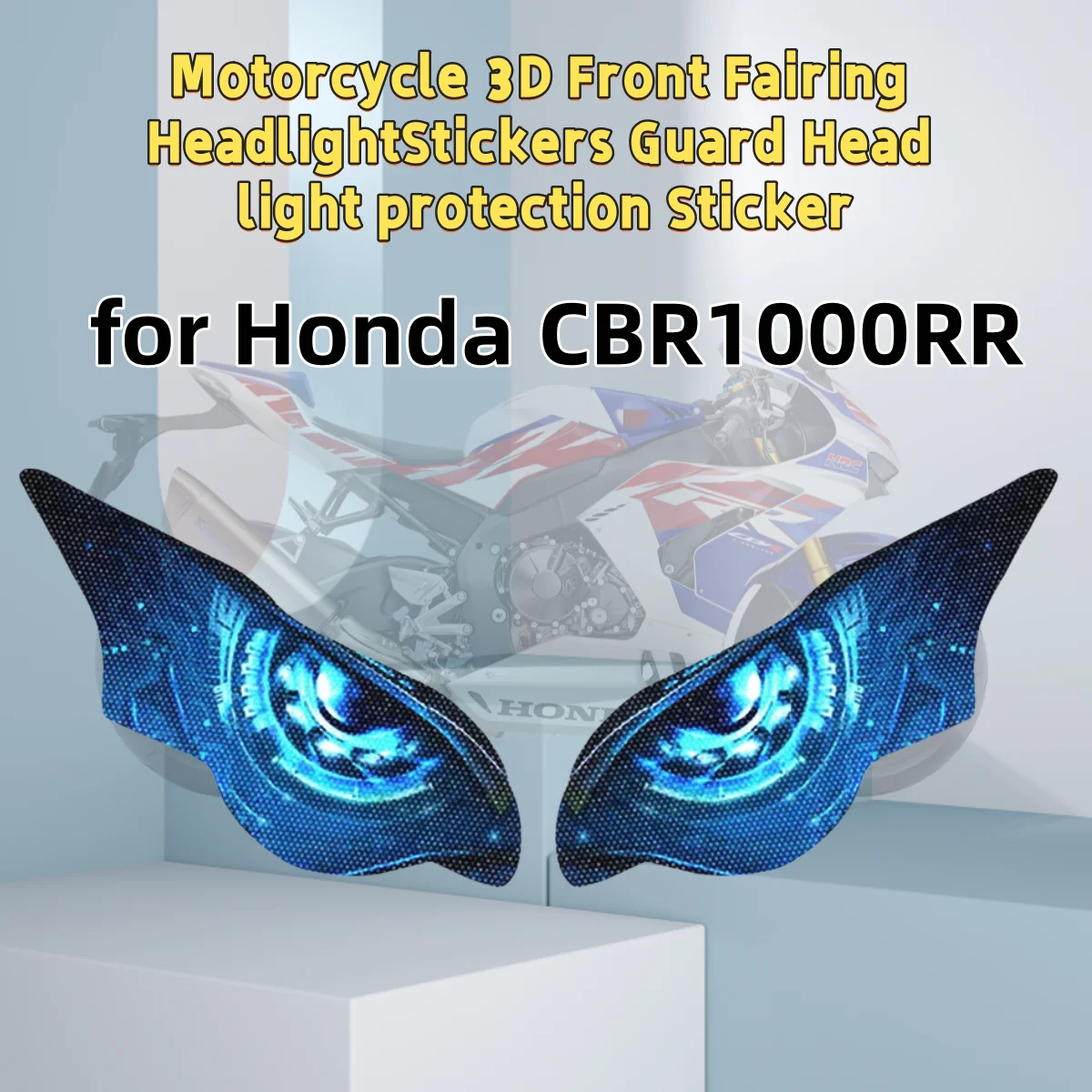 Наклейки на фары для мотоцикла Honda CBR1000RR 3D передний обтекатель наклейки защитная