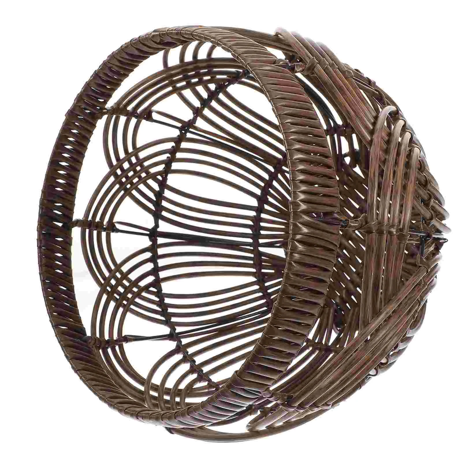 

Basket Baskets Fruit Bread Wicker Round Snack Kitchen Holder Tea Grocery Picnic Egg Shelf Vegetables Easter Seagrass Serving