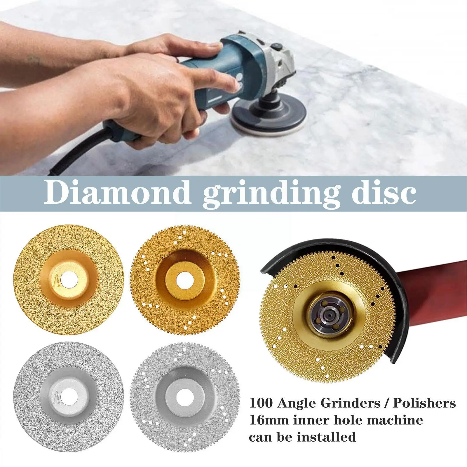 

100mm Marble Polishing Sheet Tile Bowl Stone Sheet Special Cutting Disc Ultra-fine Wheel Blade Polishing Sharp Grinding Cut V2P9