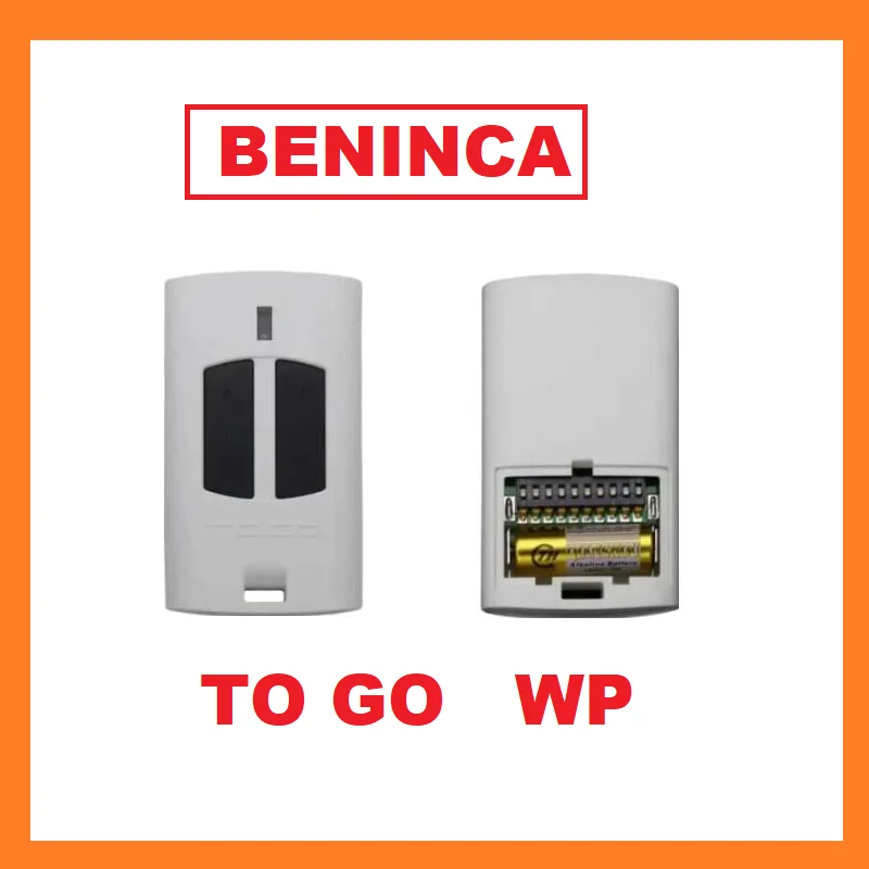 

NEW BENINCA TO.GO 2WP 4WP Garage Door Remote Control 433.92MHz Fixed Code BENINCA Remote Control Hand Transmitter KeyChain