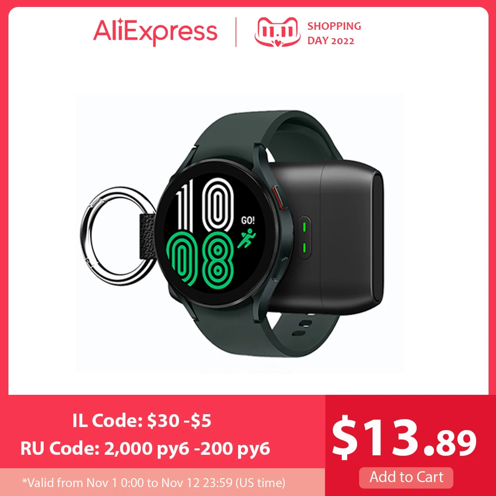 

Зарядное устройство Type C для Galaxy Watch 4, зарядная док-станция для Samsung Galaxy Watch 5 Pro/3/Active 2, магнитное портативное зарядное устройство 1400 мАч