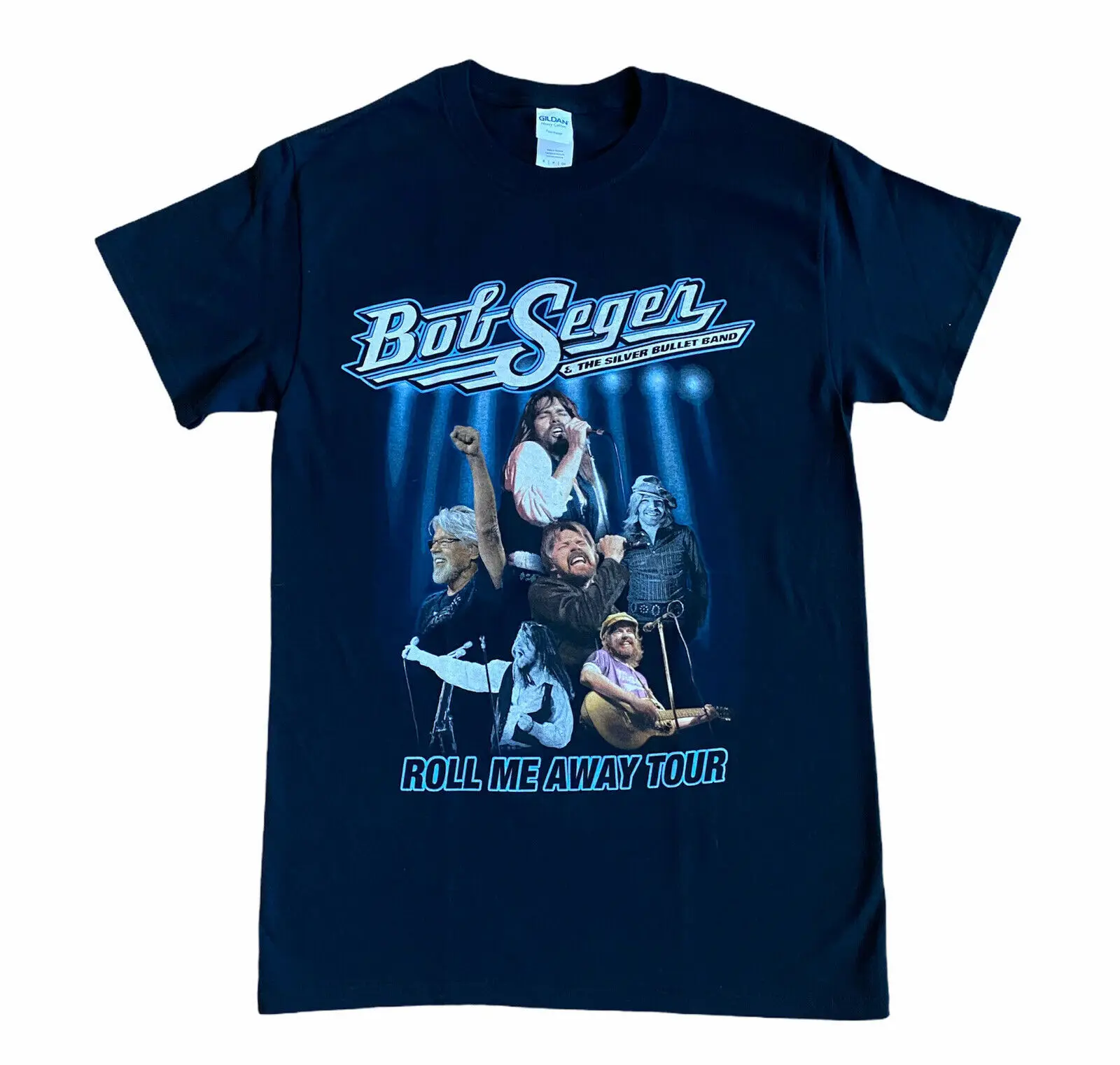 Футболка Bob Seger Roll Me Away для финального турне 2018-19 Музыкальный концерт маленький