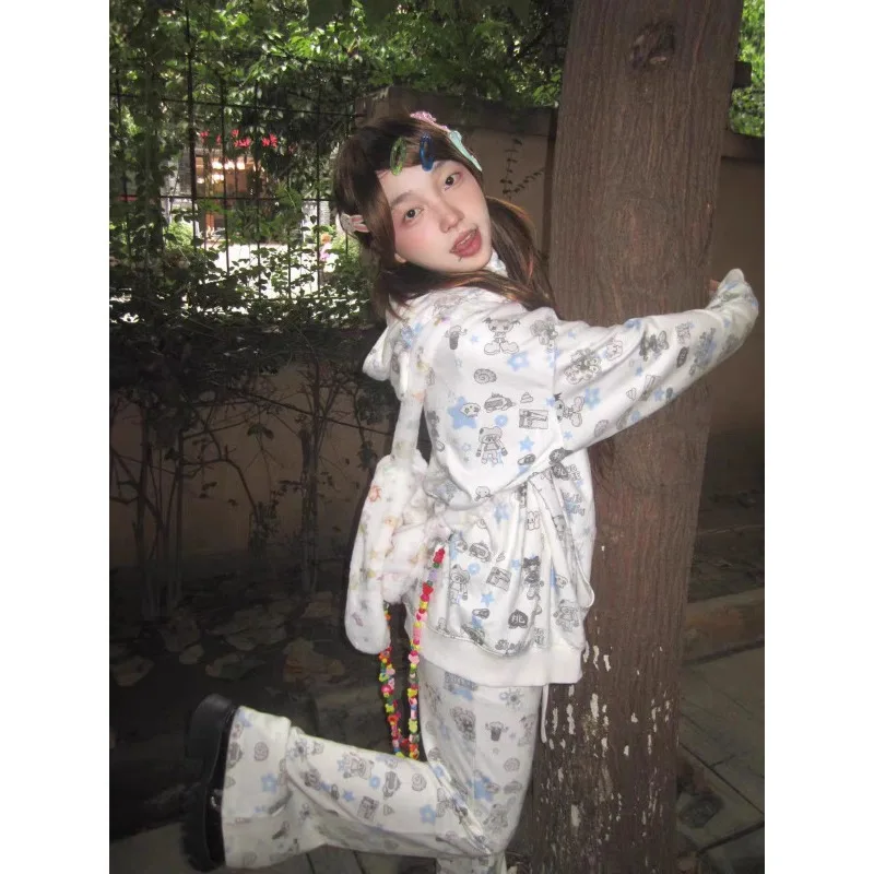 Новинка 2024 японская осенняя двумерная куртка с капюшоном и кошачьими ушками