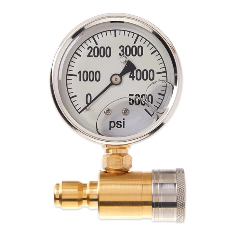 

Высокопроизводительный манометр для мойки с одним прибором, 3/8 дюйма, быстрое подключение