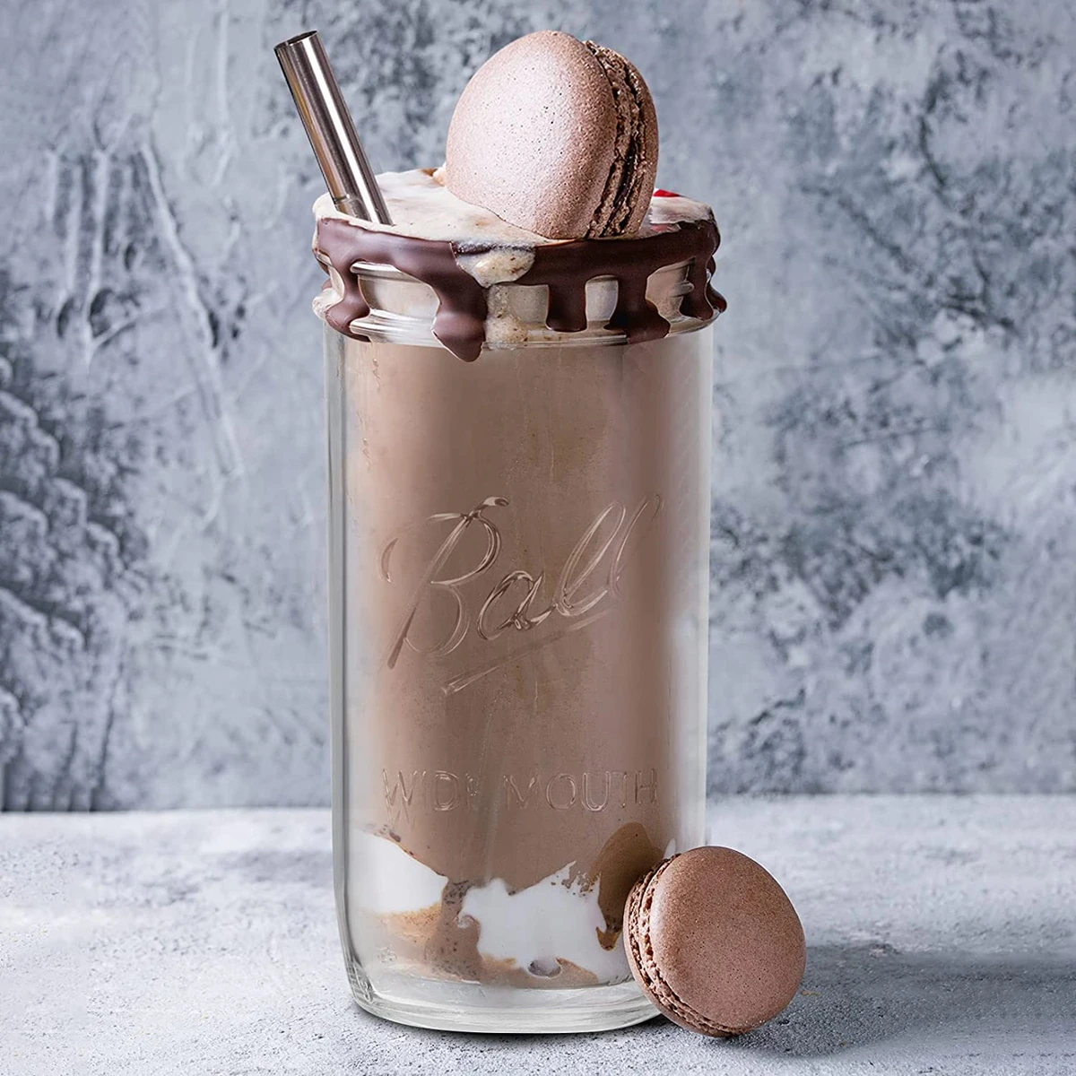 Повторно используемые стеклянные чашки для чая Boba Bubble Tea с крышкой из бамбука и нержавеющими стальными трубочками для стаканов для смузи.