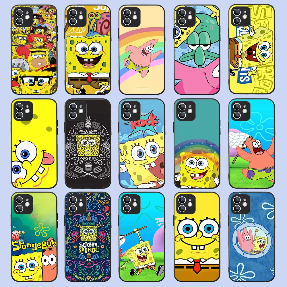 

SJ-66 Spongebob Silicone Case for Huawei Nova 2 2i 3 3i 4E 5T 7 SE Y5P Y6 Y6S Y6P Y7 Y9 Prime Lite