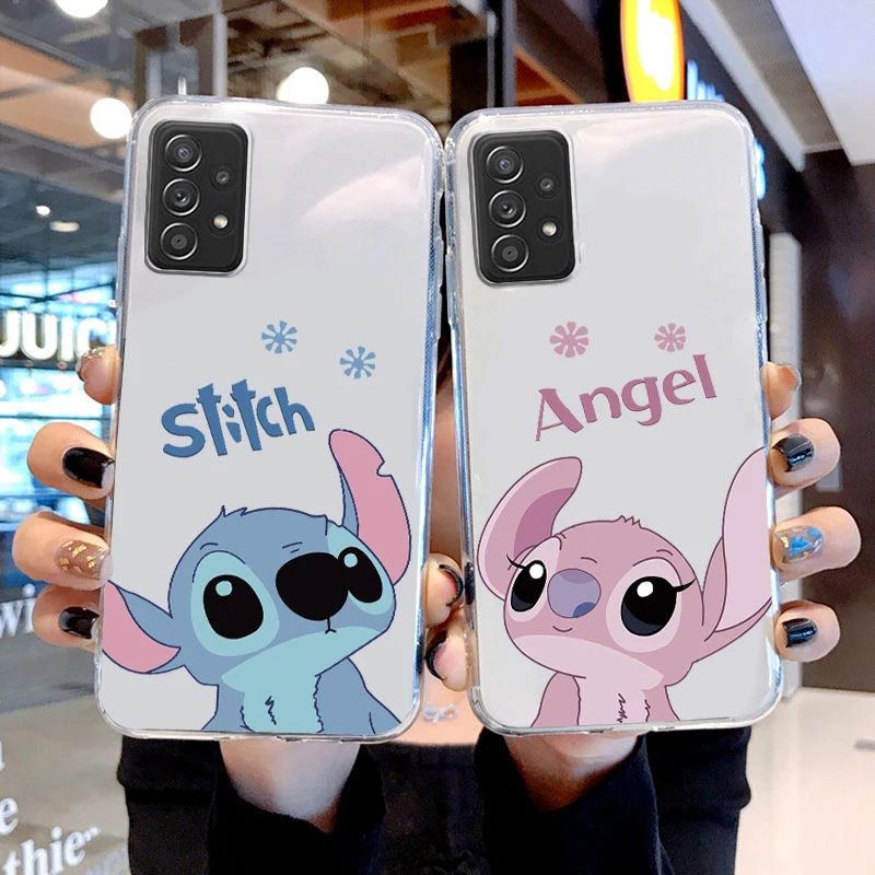 

Disney Stitch Lilo Couple For Samsung Galaxy A04 A04E A42 A12 A02S A91 A81 A71 A51 A41 A31 Silicone Transparent Phone Case Cover