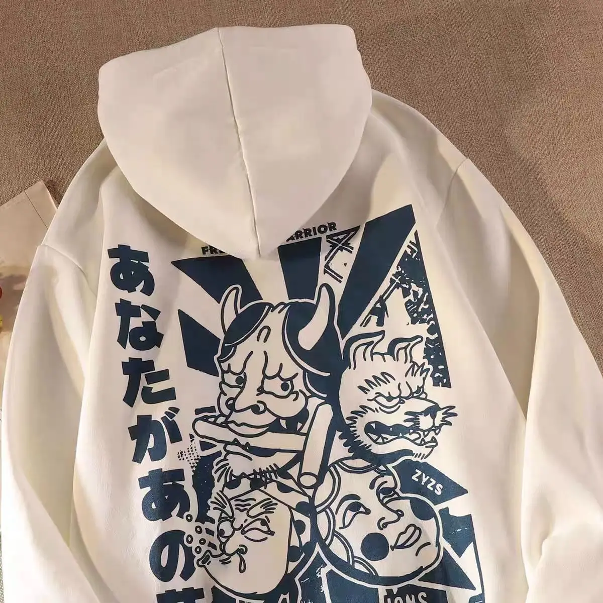 

Street Japanese retro niche hooded sweater men and women trend ins autumn and winter casual sports jacket couples wear