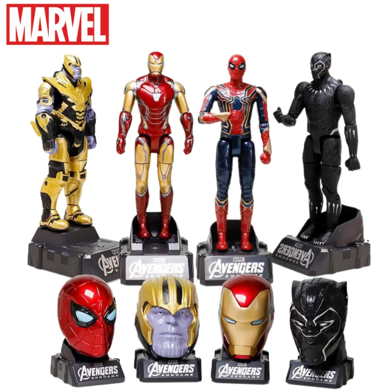 

Marvel Genuine Avengers Iron Man Spider-Man Thanos Black Panther Character Hand Model Movable Doll Children's Toy Holiday Gift