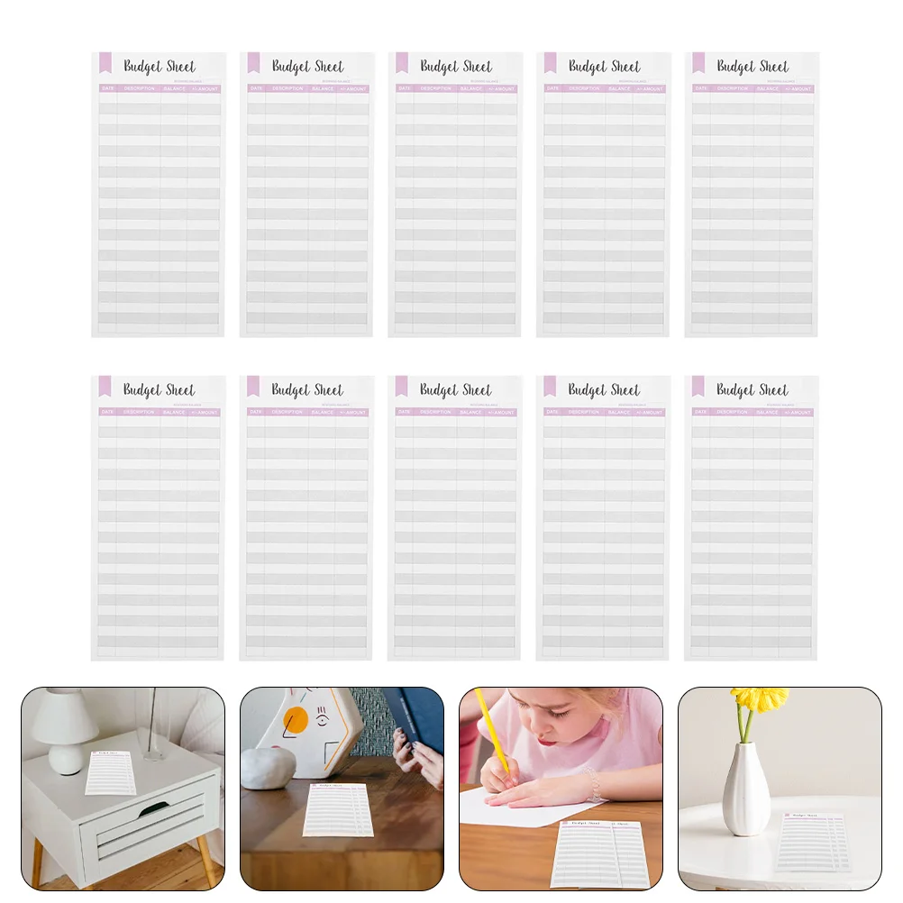 

18Pcs Cash Consumption Sheets Budget Cards Creative Business Budget Sheets