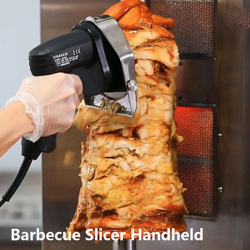 Фото Коммерческая машина для нарезки шаурмы, высококачественный ручной слайсер для донер-кебаба, новая модель, оборудование для ресторанов №2