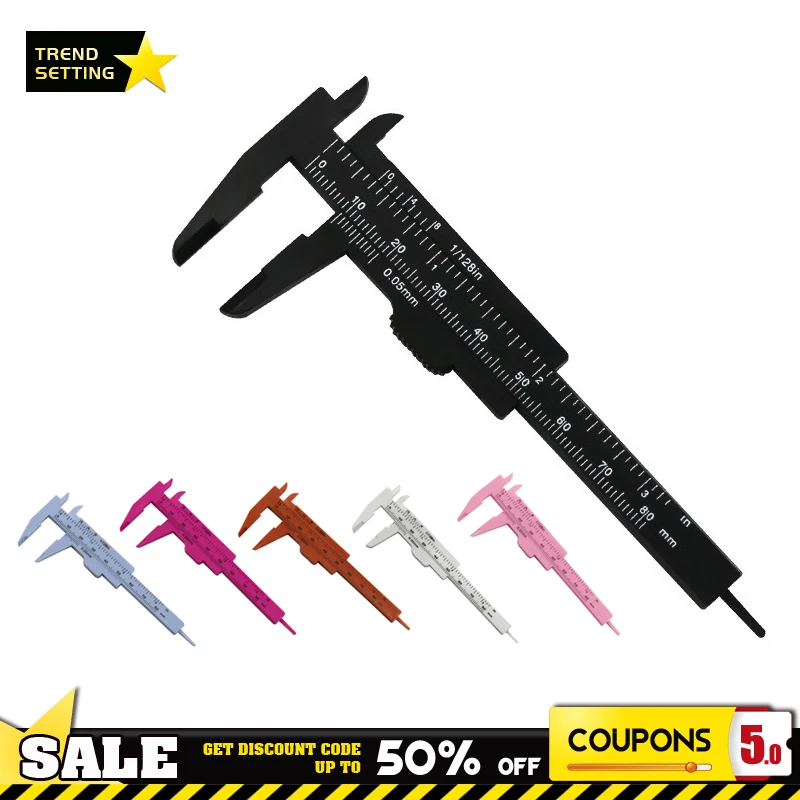 

Mini 0-80mm Double Scale Plastic Vernier Caliper Ruler Measuring Student Calipers Measuring Tool Calipers Size