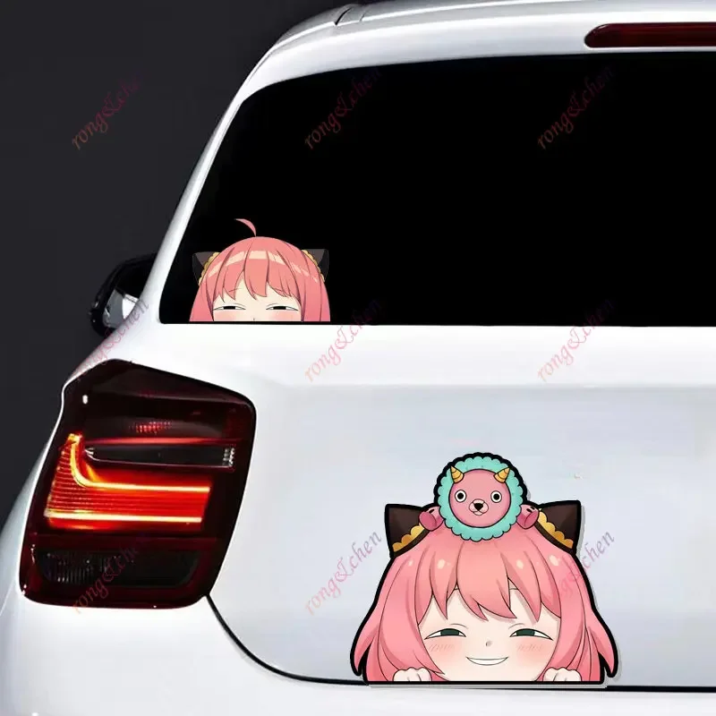 Мультяшная наклейка на автомобиль для девочек Spy X Family Eyes Slap автомобиля мотоцикла