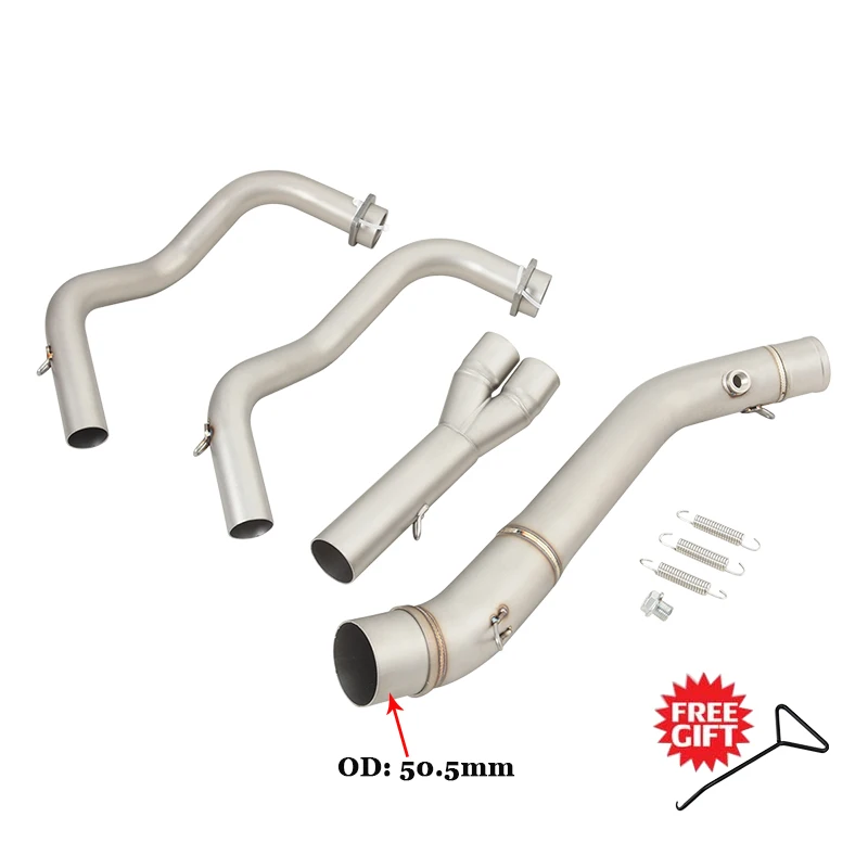 

Надеваемая выхлопная труба мотоцикла для Yamaha YZF R3 R25 MT-03 MT25 MT03 2014 2015-2025, соединение передней трубы, глушитель 51 мм
