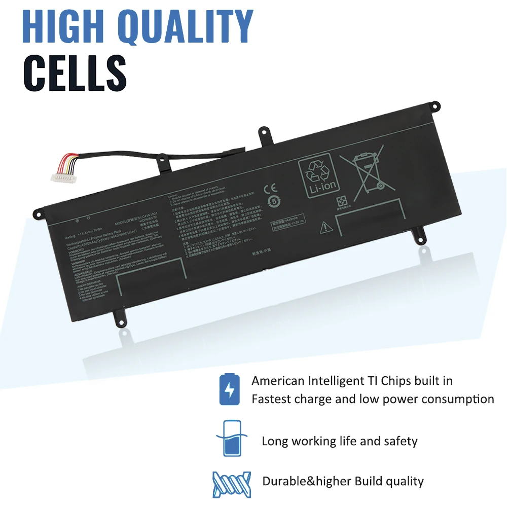 ETESBAY 15 4 В 70 Втч C41N1901 Замена аккумулятора для ноутбука Asus ZenBook Duo UX481 UX481FA UX481FL UX481FLY