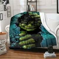 the incredible hulk superhero print plush blanket bedding flannel blanket for kids and adults bedroom living room sofa decor