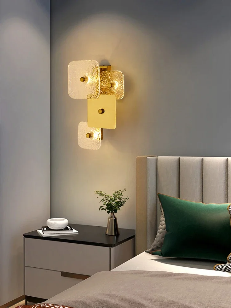 Роскошный прозрачный стеклянный настенный светильник в стиле постмодерн для