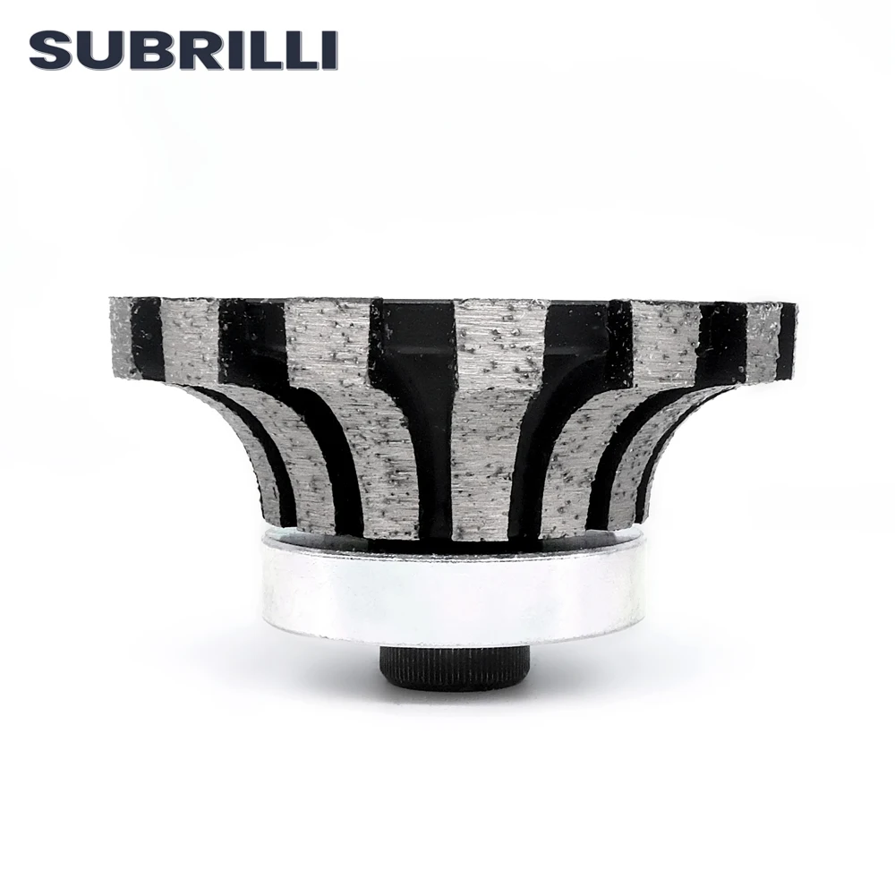 Фото SUBRILLI H20 Алмазный профильный круг, спеченная фреза, резьба M10, для гранита, мрамора, бетона, шлифовальный абразив для кромок №4
