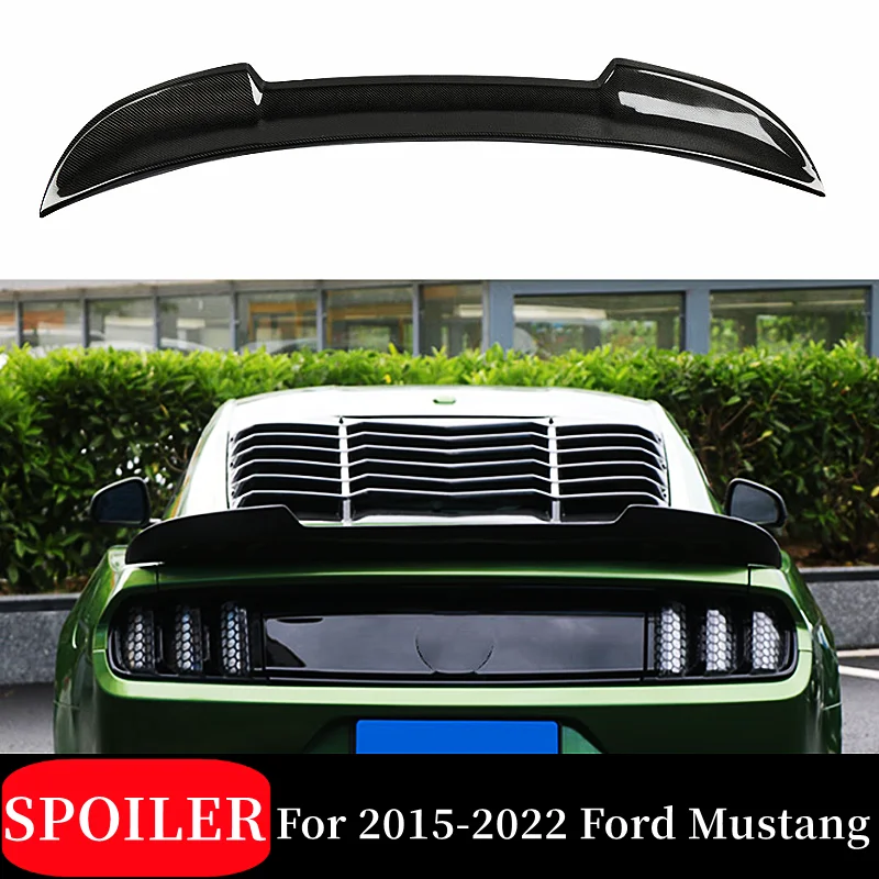 

For 2015-2022 Ford Mustang GT500 Real Carbon Fiber Rear Trunk Lid Lip Bodykit Spoiler Wings Exterior Tuning Accessories Parts