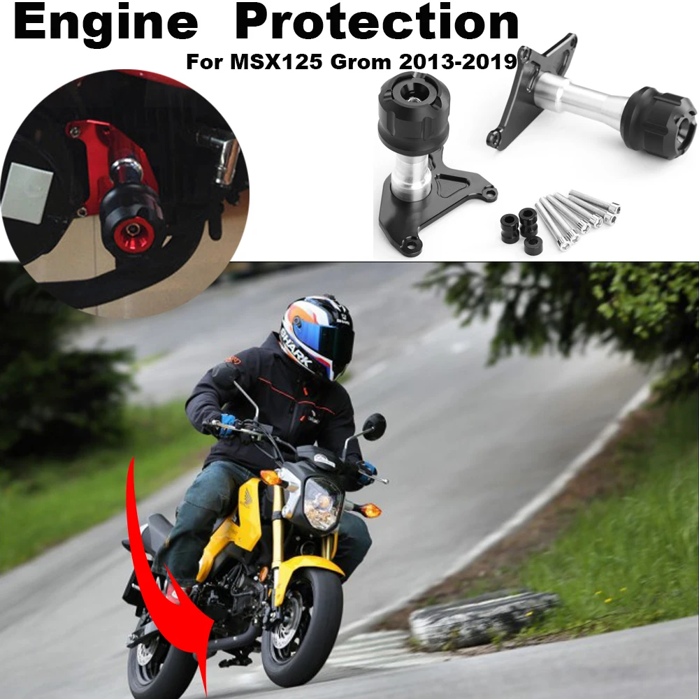 

For Honda Grom MSX125 MSX 125 2013-2015 2016 2017 2018 2019 Motorcycle Accessories Engine Cover Crash Pad Frame Slider Protector