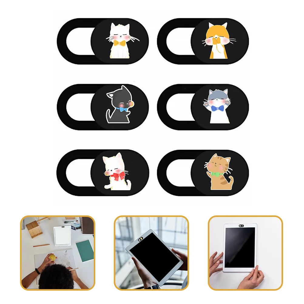 

6Pcs Laptop Camera Cover Slide Adorable Pattern Camera Slide Blocker Protector