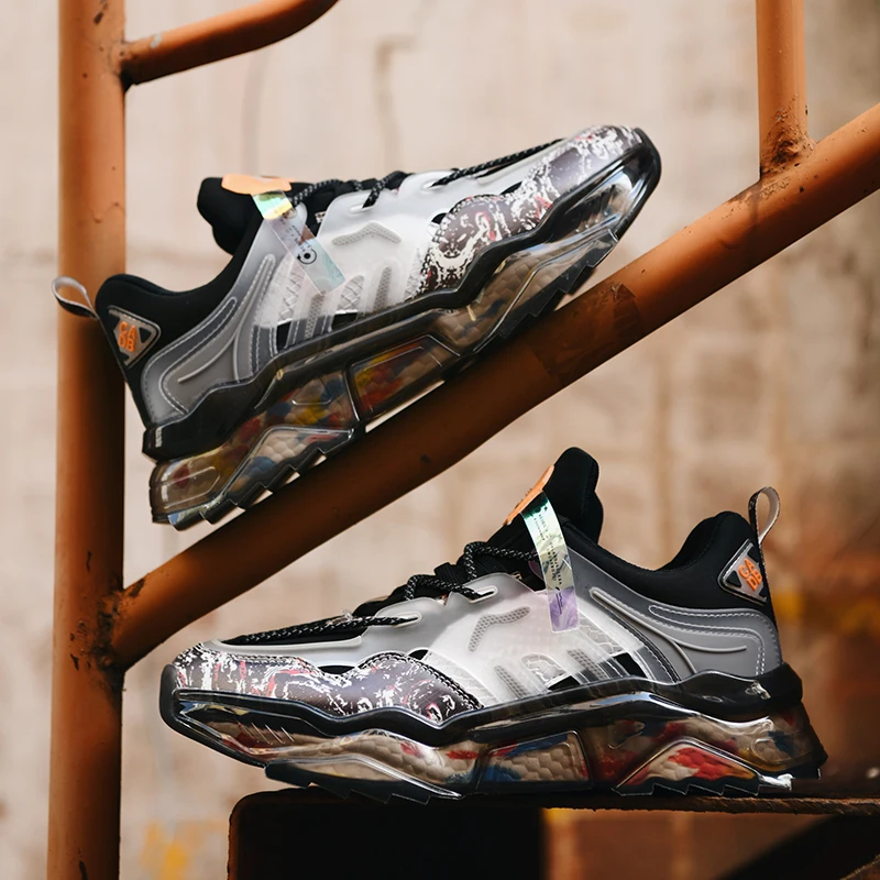 

Men's Thick Sole Air Cushion Casual Shoes Men's Sports Shoes Lace Up Mesh Men's Running Shoes Outdoor Sports Casual Shoes Men