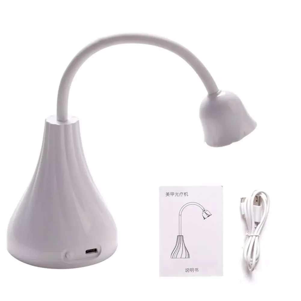 

NEW2023 Nail Lamp Quick Drying Rotating 6 Light Beads Lotus Mini Nail Lamp Dryer Machine for Female