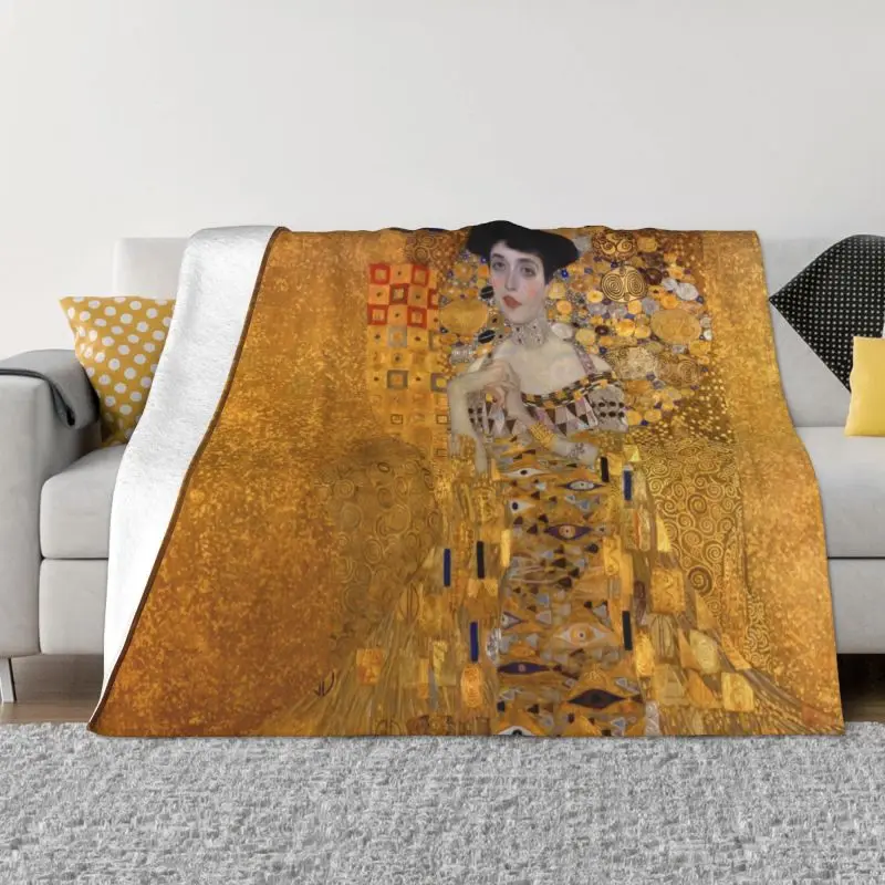 

Landscape With Hilltop By Gustav Klimt Blanket Fleece Spring Warm Flannel Painting Art Throw Blanket Bedroom Quilt