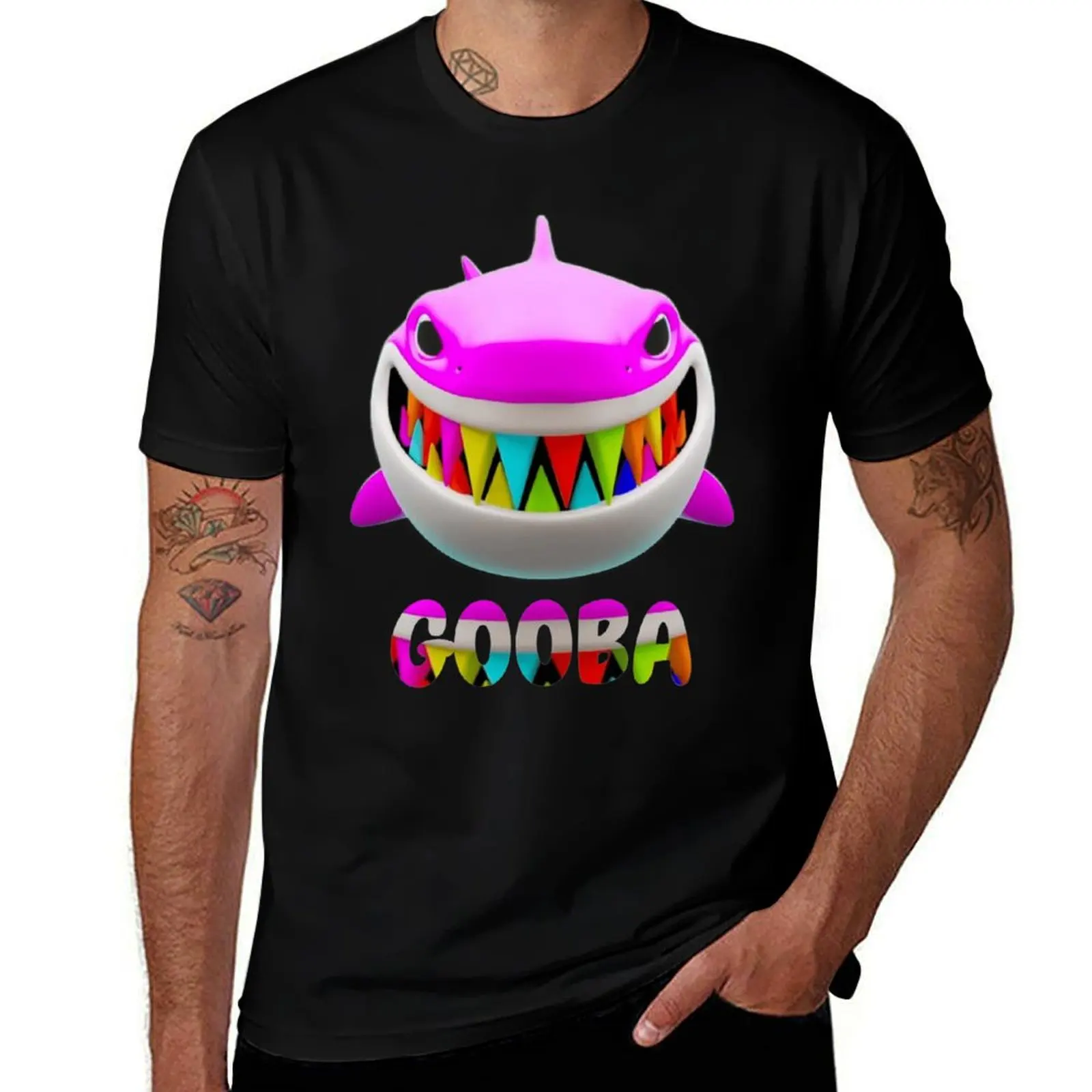 Фото Футболка с маской для лица 6IX9INE MERCH GOOBA SHARK, рабочая футболка для механиков №1