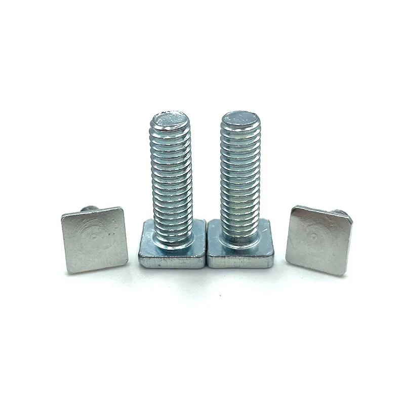 100 шт. болты с квадратной плоской головкой 4 8 уровня оцинкованный Т-образный винт