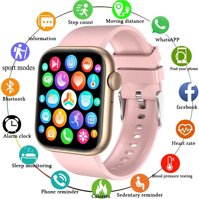 

QX7 Bluetooth Smart Watch Answer/Make Calls Blood Pressure Fitness Tracker Men Women Waterproof Watch for Android iOS
