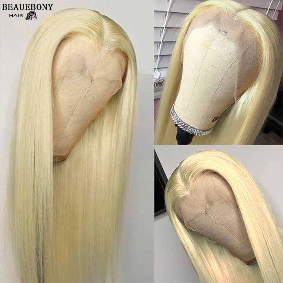 613 Blonde Wig Blonde Synthetic Lace Front Wig For Women Perruque Lace Front Blonde Wig Straight Lace Front Wigs Pre Plucked