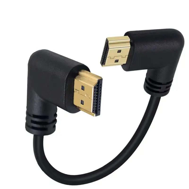 Фото Кабель HDMI 4K 3D с двумя разъемами HDMI, угловой (90 градусов) с левой стороны, с разъемом HDMI (штекер) и разъемом HD (штекер) с правой стороны, для DVD, PS3, ПК №2