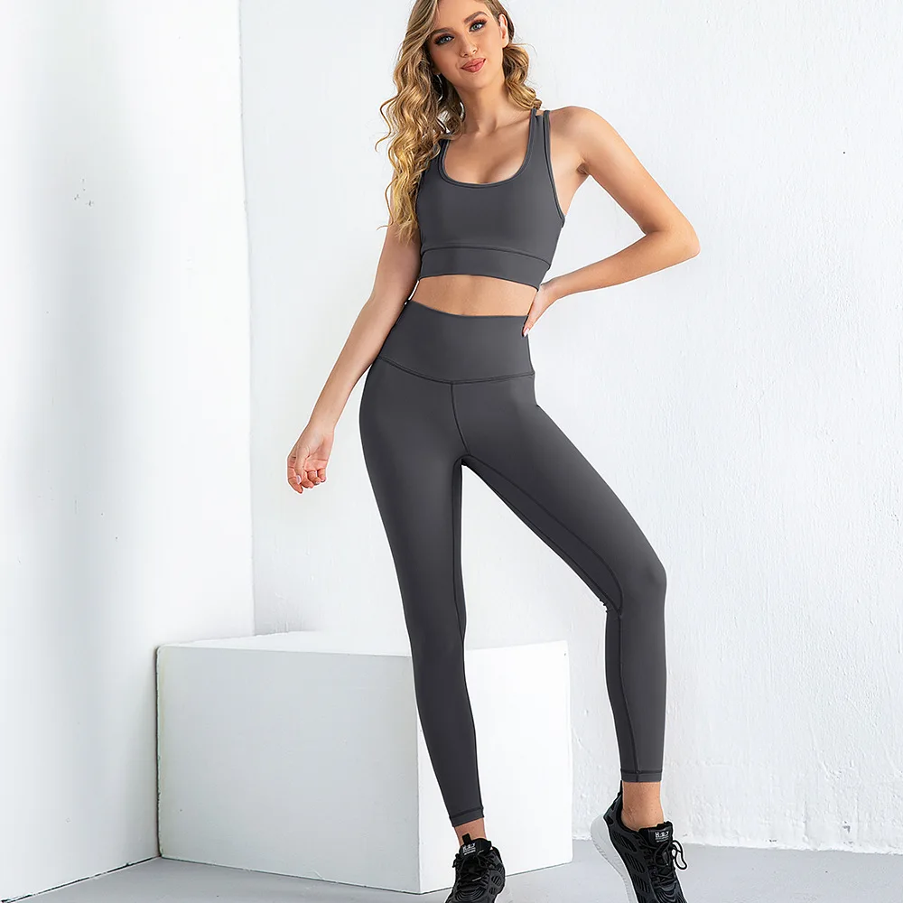 

Double-Sided Brushed Fabric Yoga Set Workout Clothes for Women Sport Set Outfit Fitness Clothing Gym Clothes Women Set Leggings