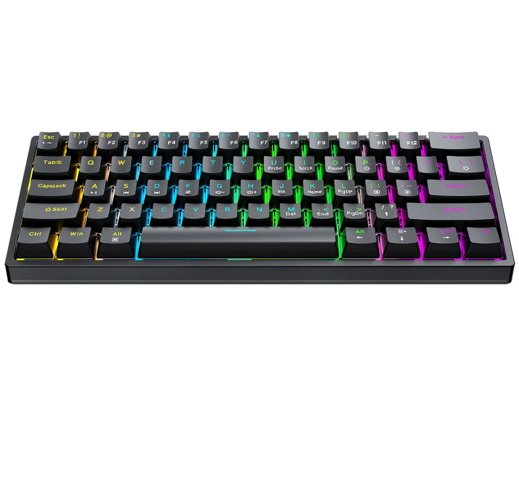 Игровая клавиатура K101 черная Проводная Usb с 61 клавишами механическая ощущением