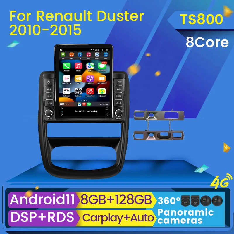 TESLA 8 + 128G Android 11 автомобильный радиоприемник мультимедийный плеер для Renault Duster