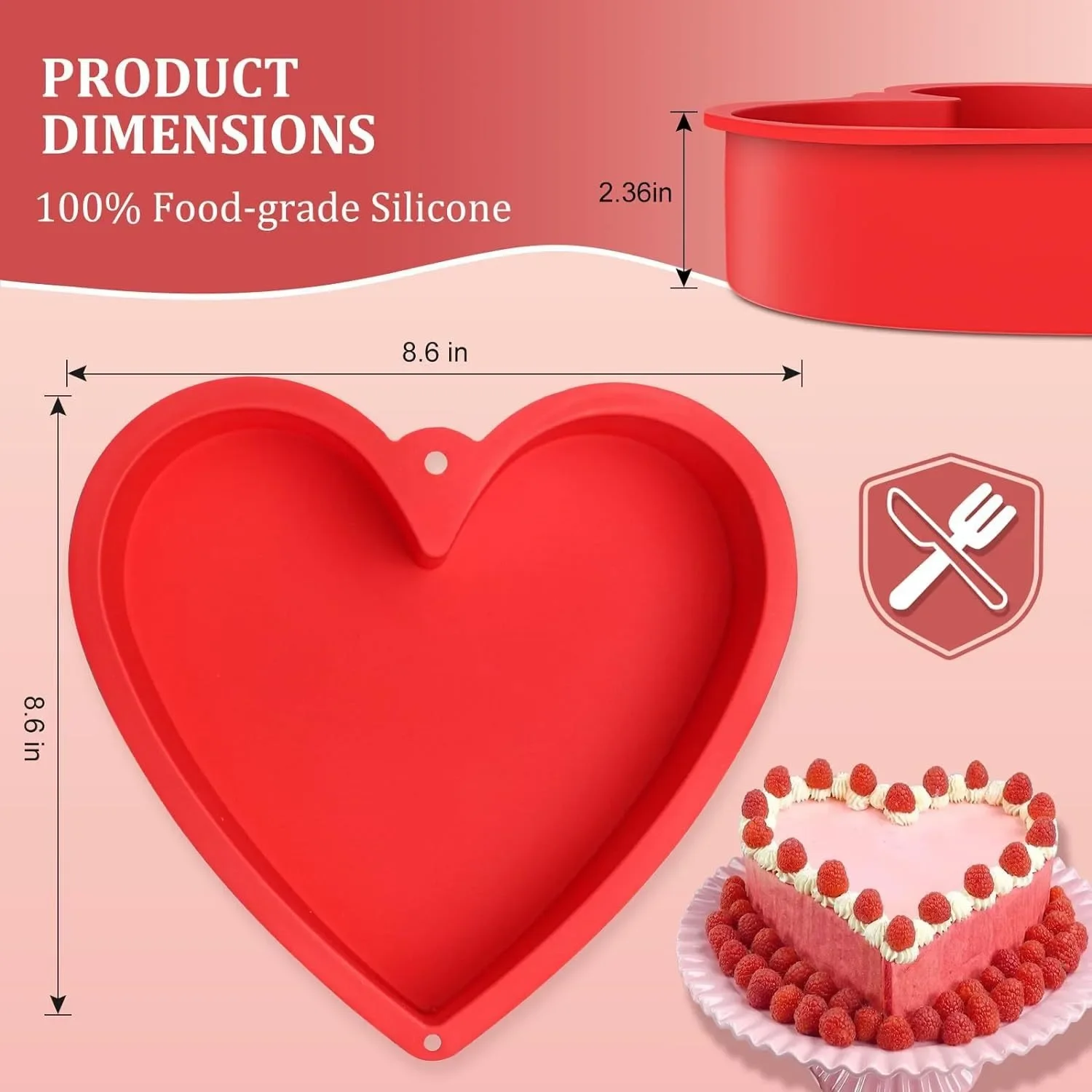 

Силиконовая форма для торта сердце