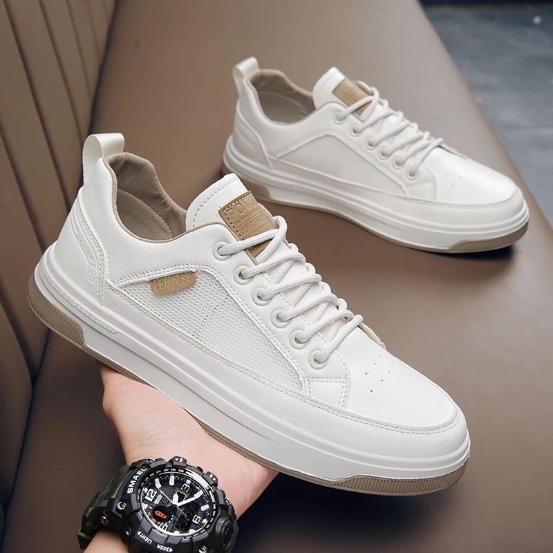 

Thick-soled Mesh Breathable Mans Skate Shoes Summer New Men Casual Shoes Fashion Wear-resistant Slippery Rubber Outsole Shoes 44