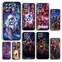 marvel avengers heroes for oppo realme gt master neo q3s q2 x50 x7 x3 x2 c21y c17 c11 c3 pro carnival black phone case