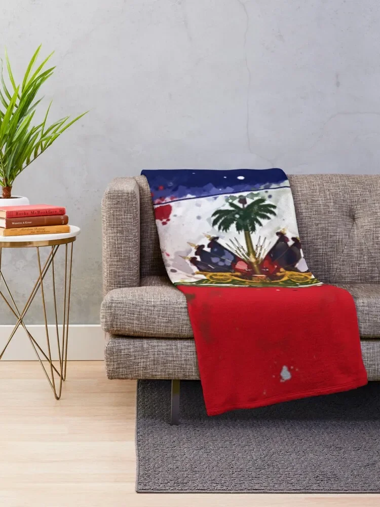 Просторное одеяло с флагом Гаити декоративные кровати пушистые одеяла