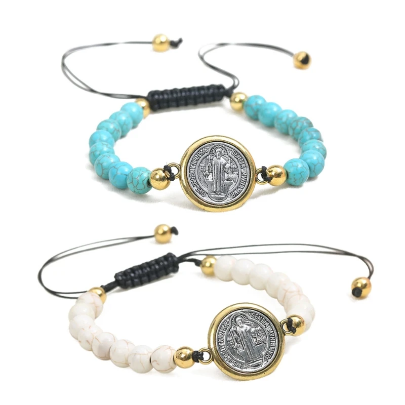 

Religious Bracelets with Saint Benedict Catholic Religious Jewelry Gifts for Anniversaries Holidays Christmas