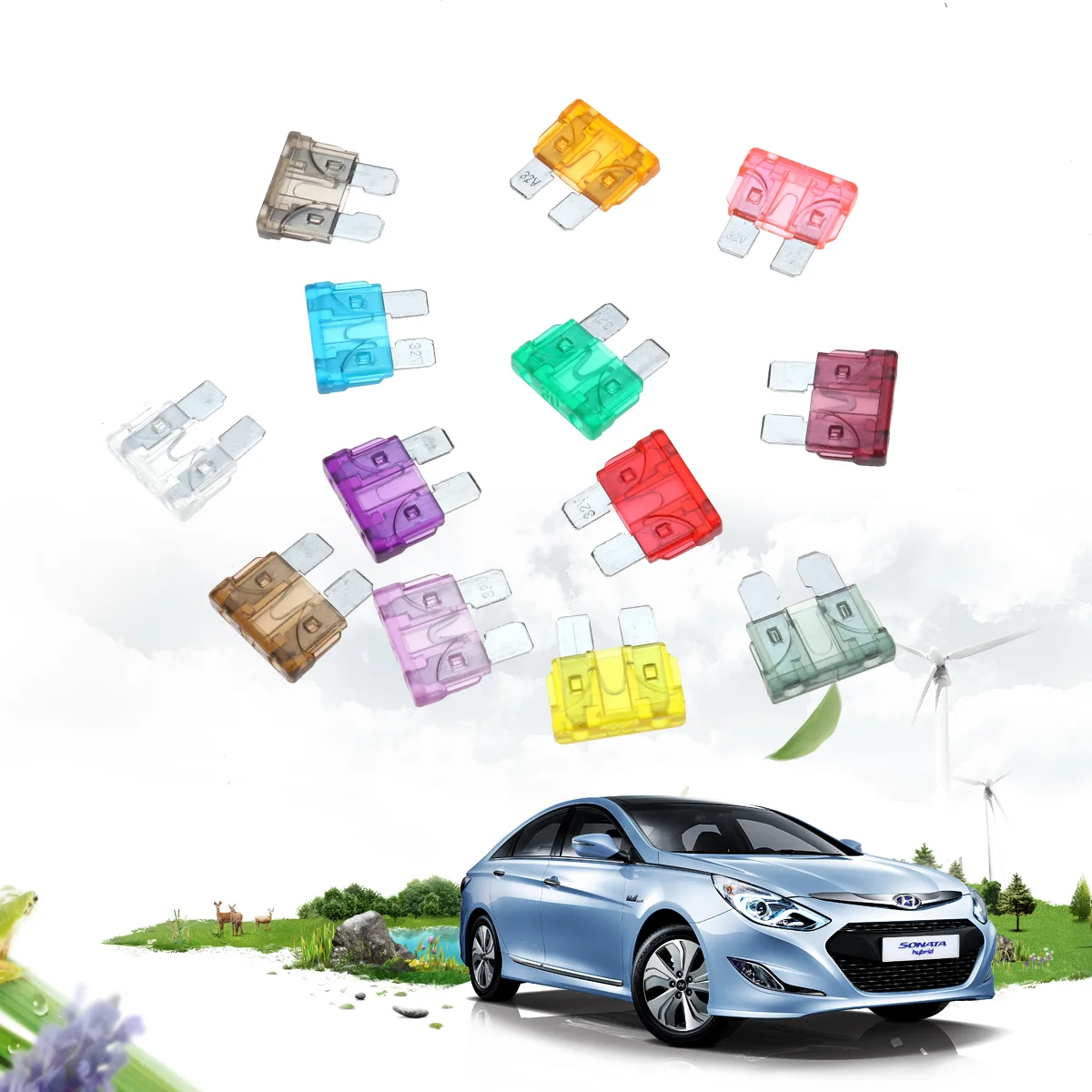 

130 Fuse 1-40A среднего размера цветная фотография для мотоцикла автомобиля